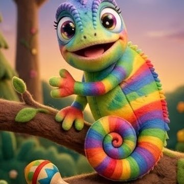Colorín, el camaleón de colores